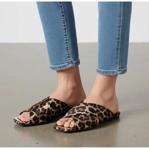 Katy Perry The Checked In Slide Leopard Print‎ Satin Woman's Sz 9 NIB